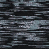 Black and Metallic Stone Blue Luxury Striated Burnout Brocade