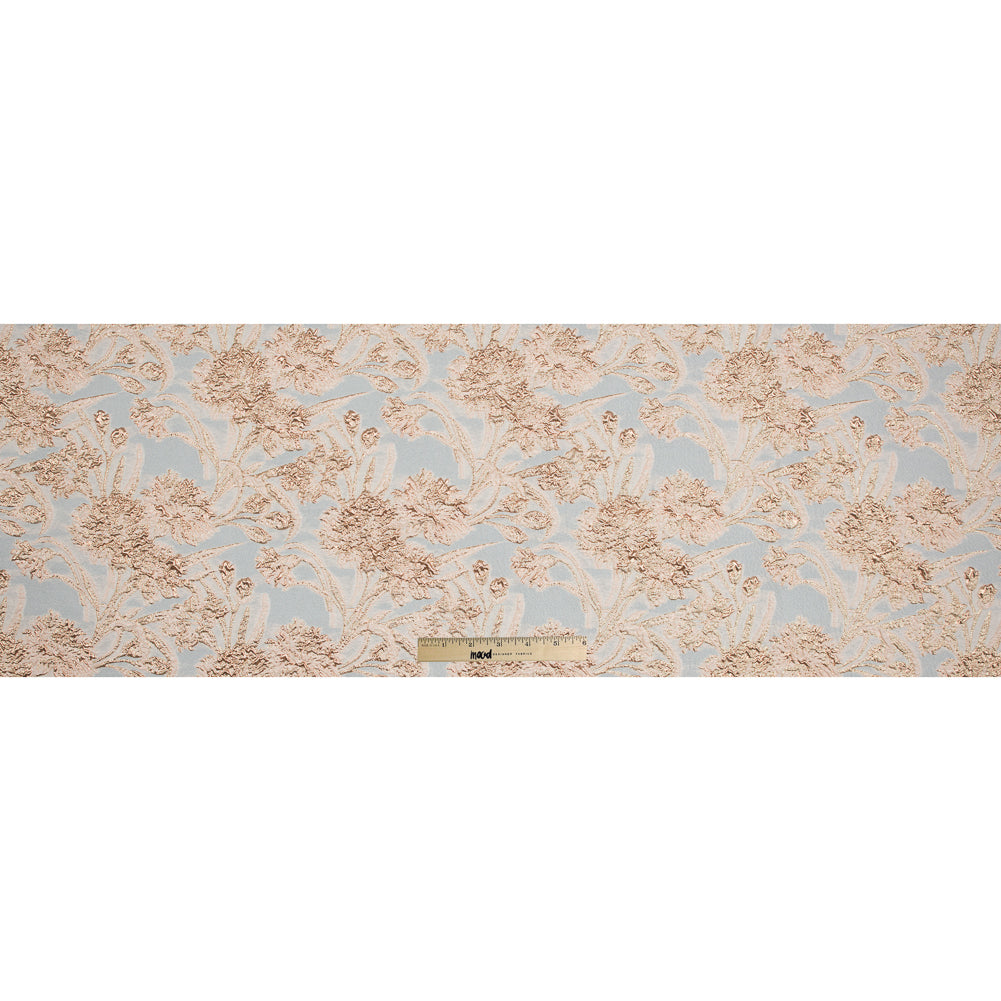 Peach and Gold Luxury Floral Metallic Brocade