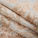 Peach and Gold Luxury Floral Metallic Brocade