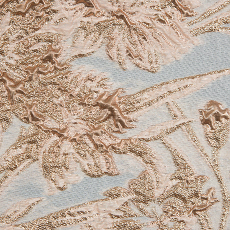 Peach and Gold Luxury Floral Metallic Brocade