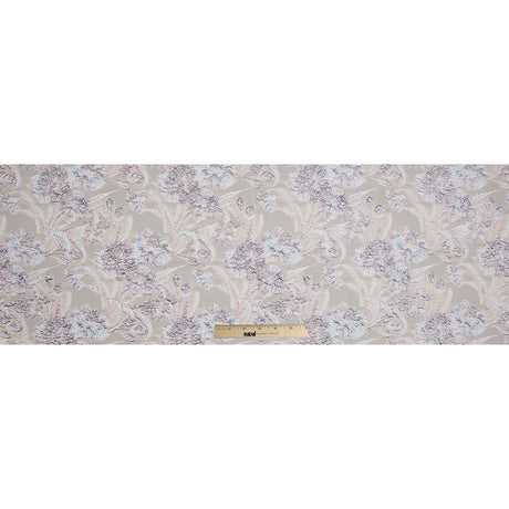 Metallic Rose Gold and Beige Luxury Floral Brocade