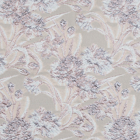 Metallic Rose Gold and Beige Luxury Floral Brocade