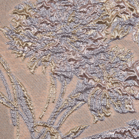 Peach Luxury Floral Metallic Brocade