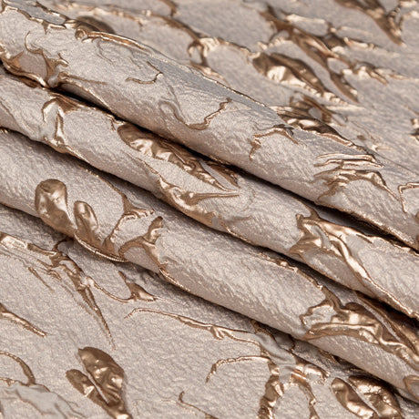 Beige and Gold Luxury Abstract Metallic Brocade