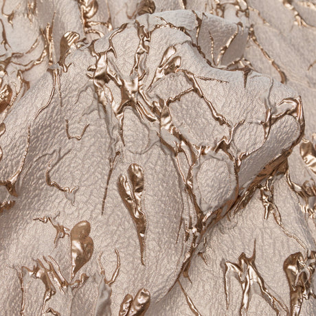 Beige and Gold Luxury Abstract Metallic Brocade