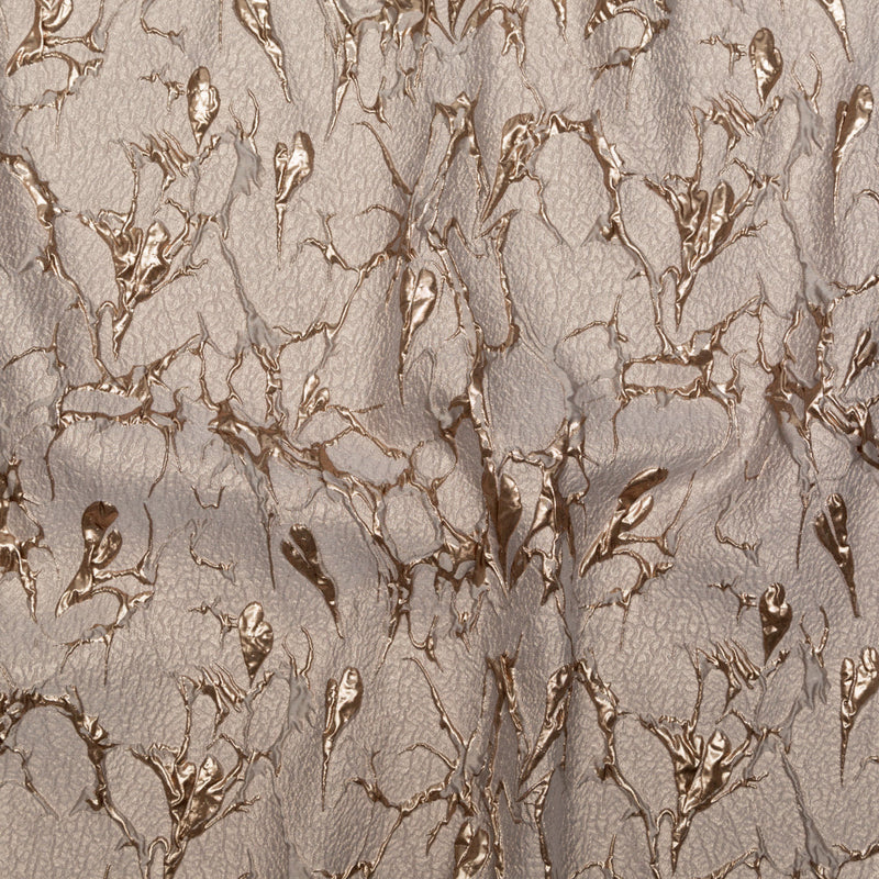 Beige and Gold Luxury Abstract Metallic Brocade