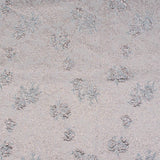 Rose Gold and Sky Blue Luxury Floral Metallic Brocade