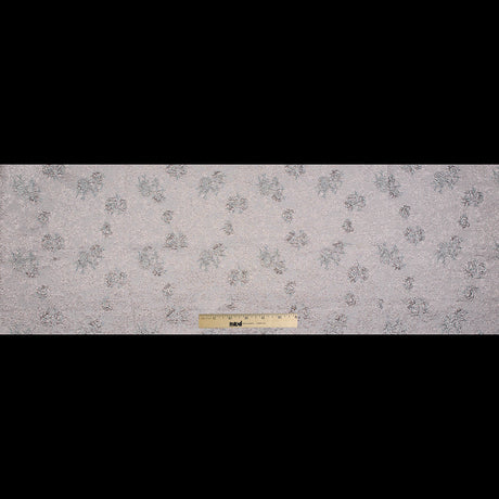 Rose Gold and Pale Blue Luxury Floral Metallic Brocade