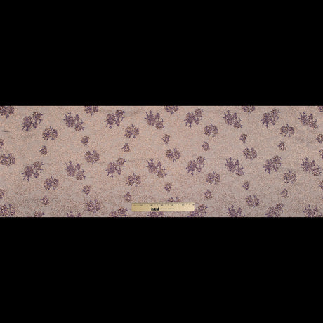 Pansy Purple and Gold Luxury Floral Metallic Brocade