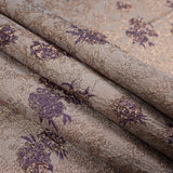Pansy Purple and Gold Luxury Floral Metallic Brocade