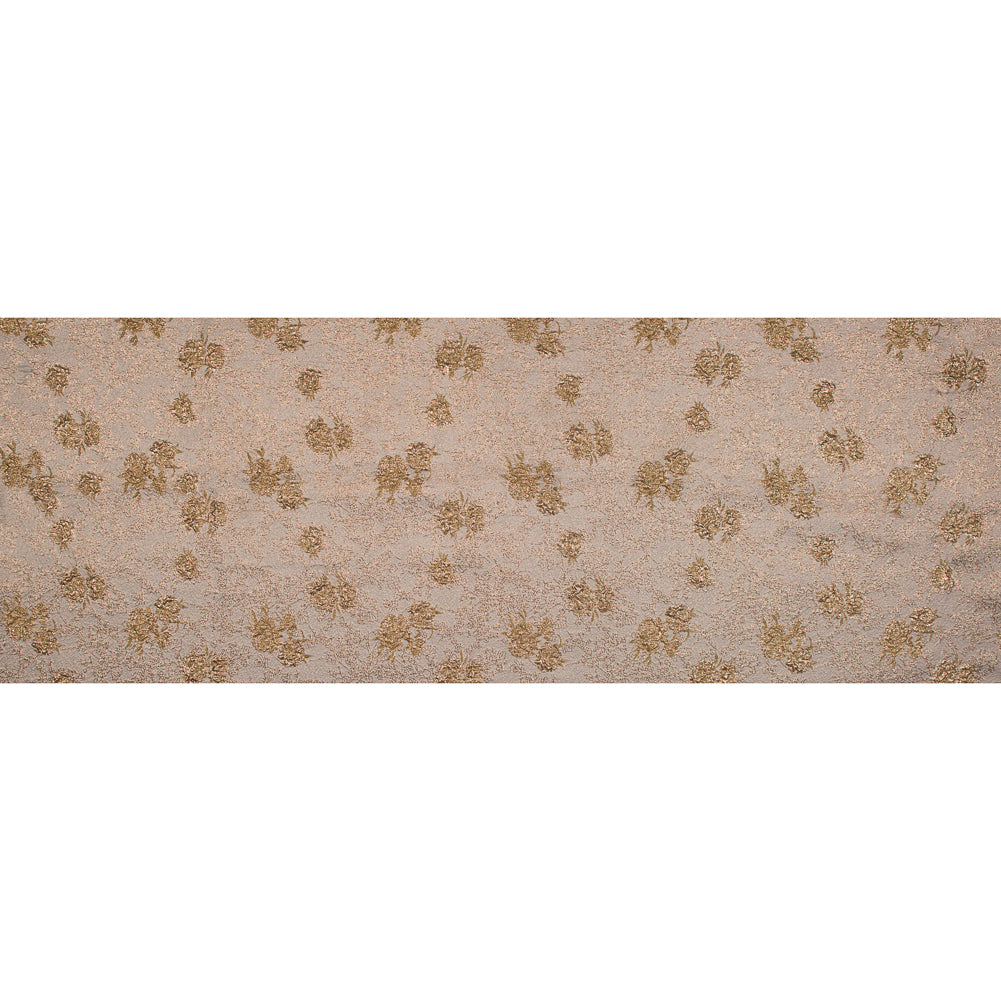 Gamboge and Gold Luxury Floral Metallic Brocade