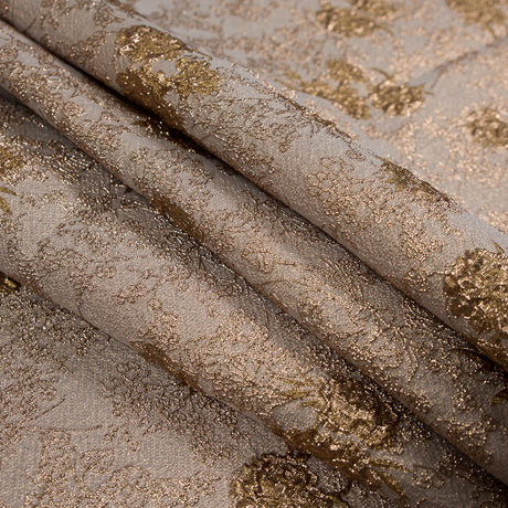 Gamboge and Gold Luxury Floral Metallic Brocade