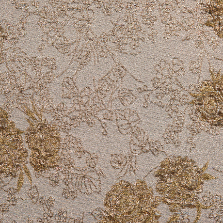 Gamboge and Gold Luxury Floral Metallic Brocade