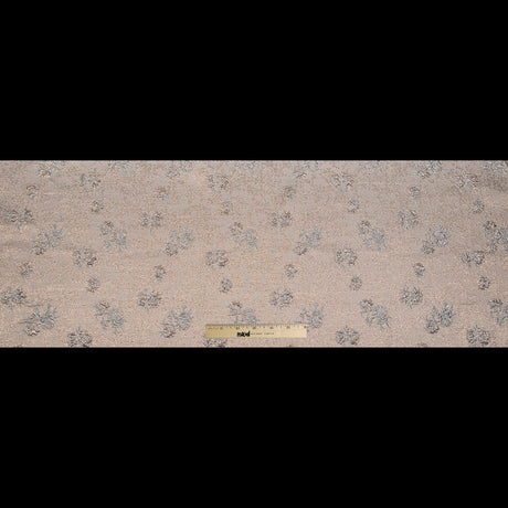 Gold and Sky Blue Luxury Floral Metallic Brocade