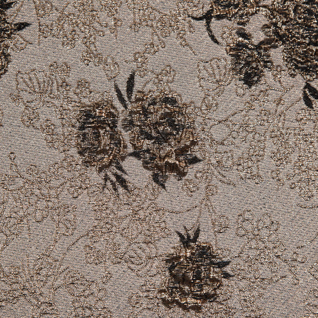 Black and Gold Luxury Floral Metallic Brocade