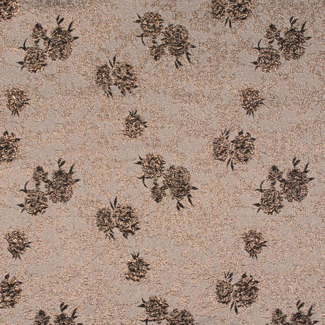 Black and Gold Luxury Floral Metallic Brocade