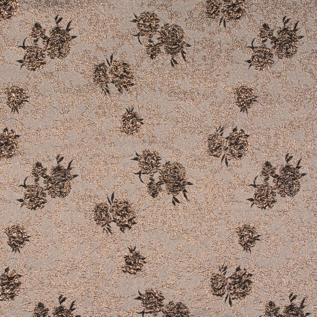 Black and Gold Luxury Floral Metallic Brocade