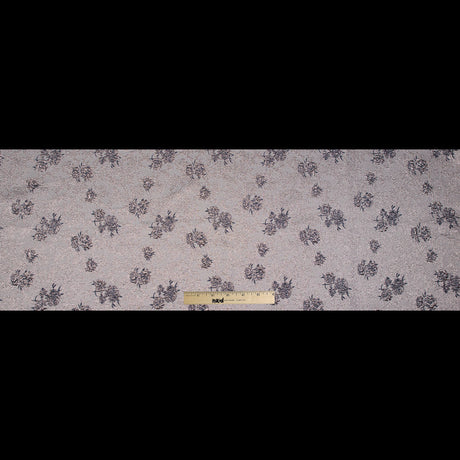 Rose Gold and Periwinkle Luxury Floral Metallic Brocade
