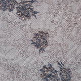 Rose Gold and Periwinkle Luxury Floral Metallic Brocade