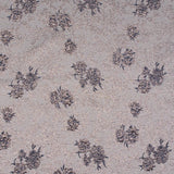 Rose Gold and Periwinkle Luxury Floral Metallic Brocade