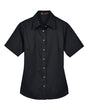 Harriton Women's Easy Blend Short Sleeve Twill Dress Shirt with Stain-Release