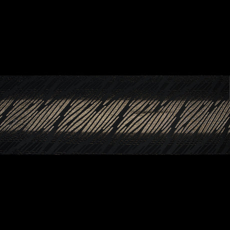 Black and Metallic Gold Luxury Tiger Striped Burnout Brocade