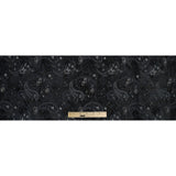 Black and Silver Luxury Paisley Metallic Brocade