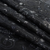 Black and Silver Luxury Paisley Metallic Brocade