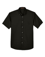 Harriton Men's Easy Blend Twill Dress Shirt with Stain-Release