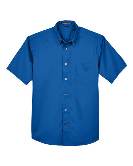 Harriton Men's Easy Blend Twill Dress Shirt with Stain-Release