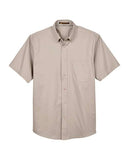 Harriton Men's Easy Blend Twill Dress Shirt with Stain-Release