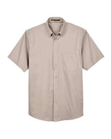 Harriton Men's Easy Blend Twill Dress Shirt with Stain-Release