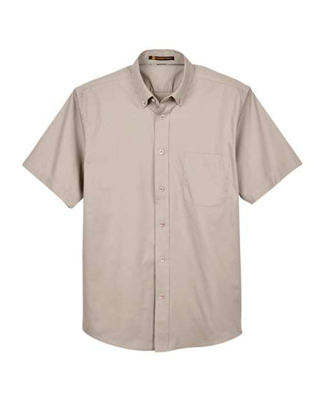 Harriton Men's Easy Blend Twill Dress Shirt with Stain-Release