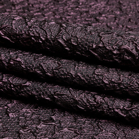 Floral Metallic Brocade - Purple and Black