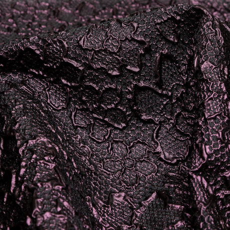 Floral Metallic Brocade - Purple and Black