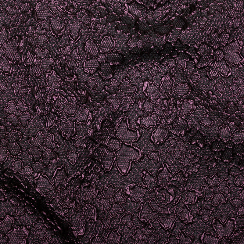 Floral Metallic Brocade - Purple and Black