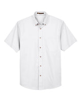 Harriton Men's Easy Blend Twill Dress Shirt with Stain-Release