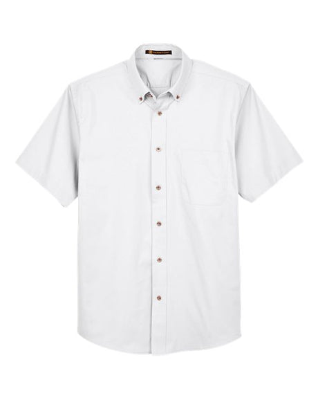 Harriton Men's Easy Blend Twill Dress Shirt with Stain-Release