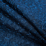 Royal Blue Luxury Floral Metallic Brocade