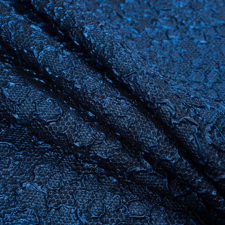 Royal Blue Luxury Floral Metallic Brocade