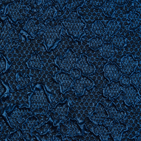 Royal Blue Luxury Floral Metallic Brocade