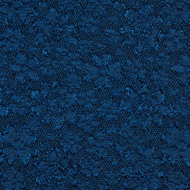 Royal Blue Luxury Floral Metallic Brocade