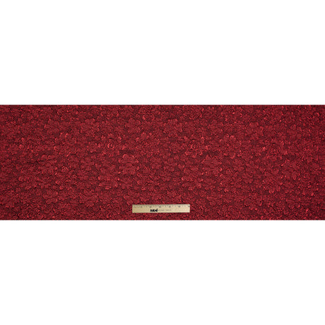 Red Luxury Floral Metallic Brocade