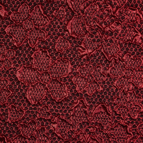 Red Luxury Floral Metallic Brocade