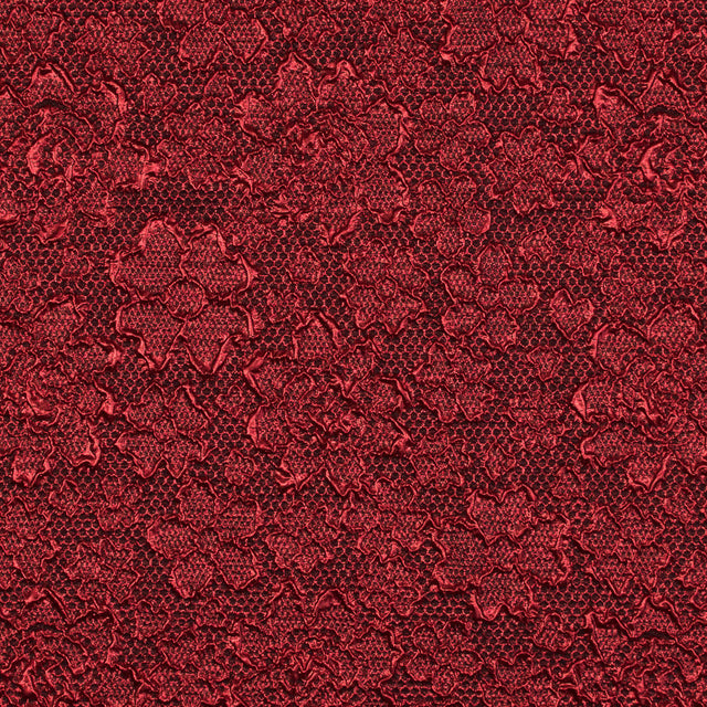 Red Luxury Floral Metallic Brocade