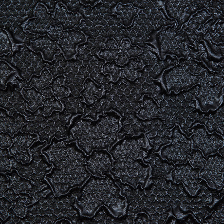 Midnight Blue Luxury Floral Metallic Brocade