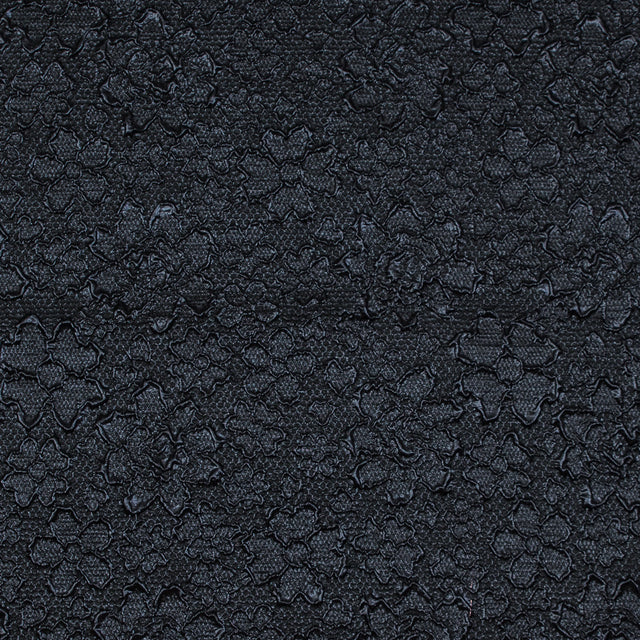 Midnight Blue Luxury Floral Metallic Brocade