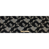 Black and Metallic Gold Luxury Abstract Burnout Brocade