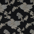 Black and Metallic Gold Luxury Abstract Burnout Brocade
