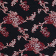 Red and Metallic Silver Luxury Abstract Burnout Brocade